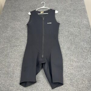NRS Wetsuit Men XL Black Neoprene Titanium Front Zip Sleeveless Shorty Sport
